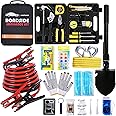 HAIPHAIK Emergency Roadside Toolkit - Multipurpose Emergency Pack Car Premium Road Kit Essentials Jumper Cables Set 11.8 Foot