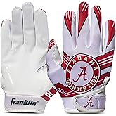 Franklin Sports Youth NCAA Football Receiver Gloves - Receiver Gloves for Kids - NCAA Team Logos and Silicone Palm - Youth Pair - Great for Games & Costumes