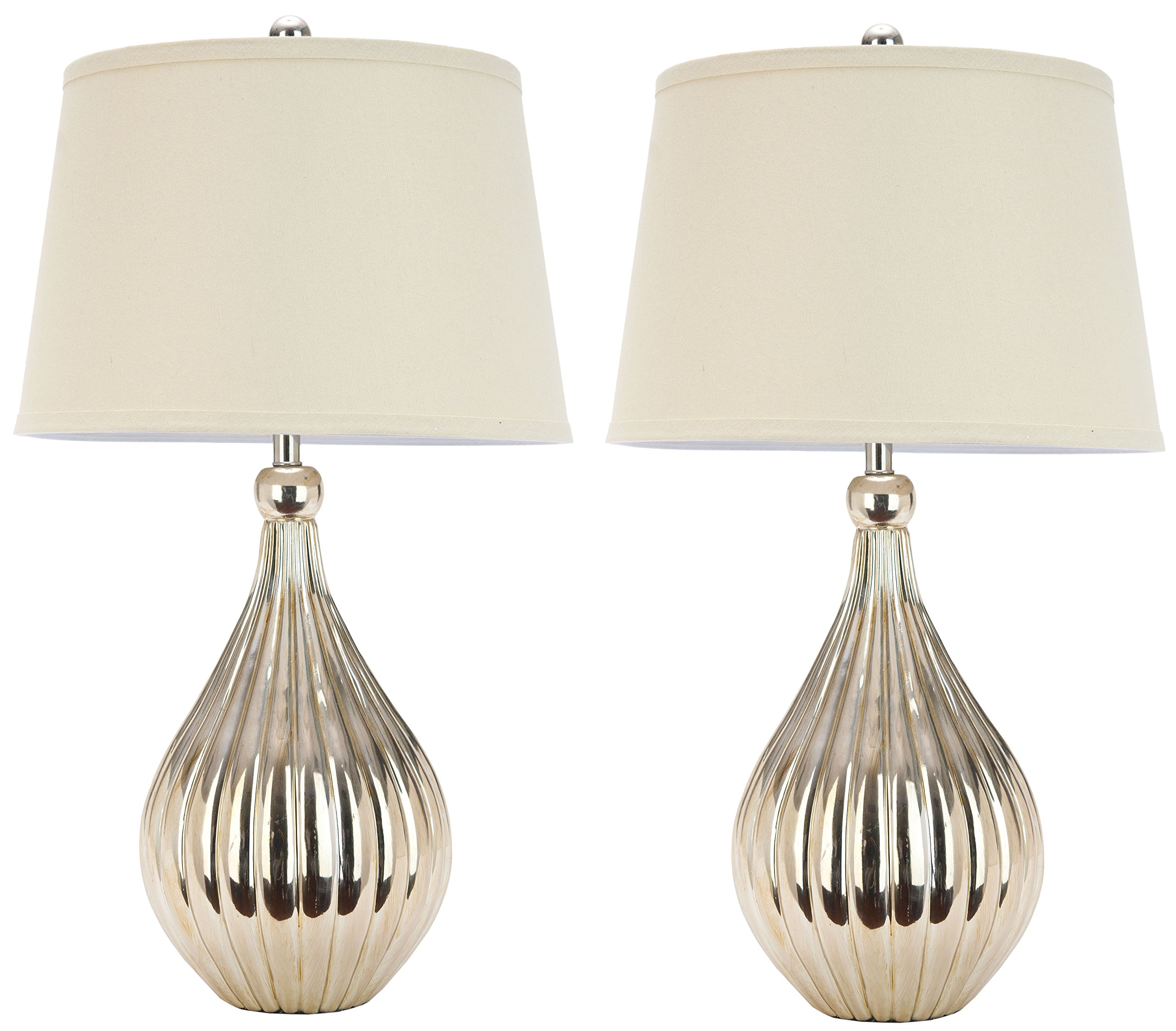 SAFAVIEH Modern Arylic Table Lamps - Set of 2, in Champagne
