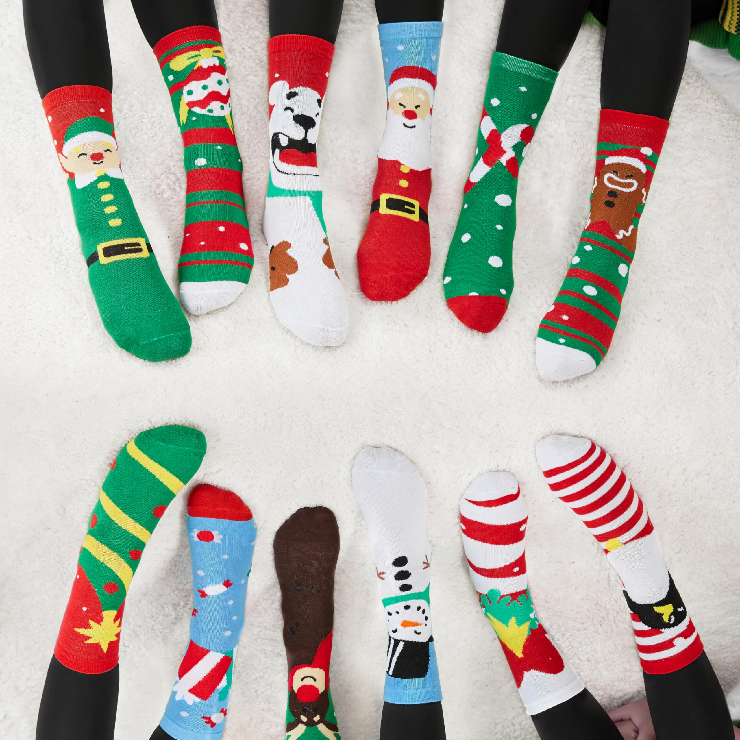 Soft Cotton Christmas Socks Set
