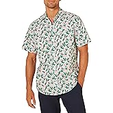 Amazon Essentials Men's Regular-Fit Short-Sleeve Print Shirt