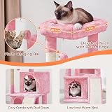 Yaheetech 91cm Cat Tree Tower with Double Condo Pink Cat Scratching Post view 3
