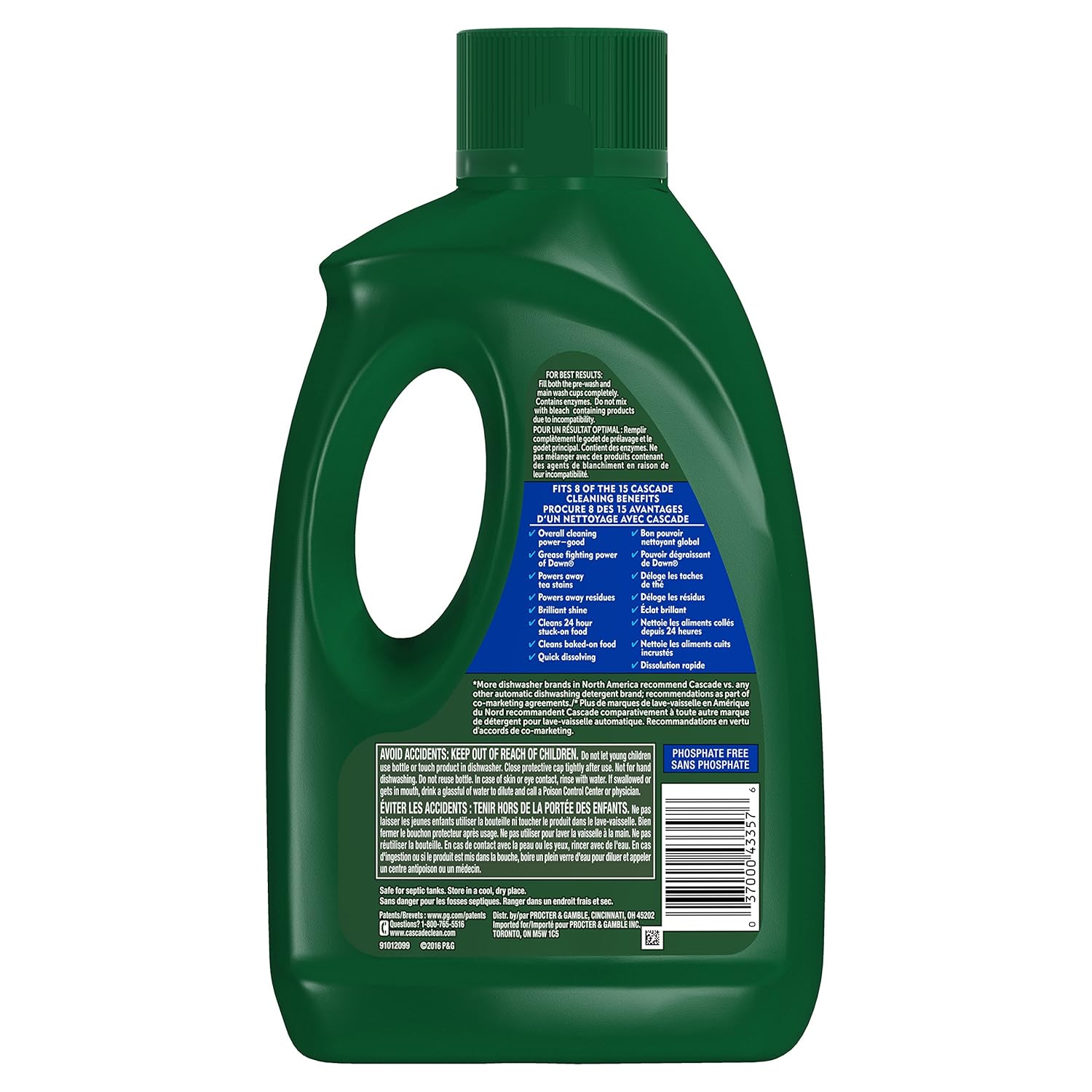 Cascade Complete Gel Dishwasher Detergent, Citrus Breeze, 75 Oz (Packaging May Vary): Prime Pantry