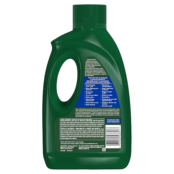 CASCADE COMPLETE GEL DISHWASHER DETERGENT LIQUID GEL, CITRUS BREEZE, 75 OZ