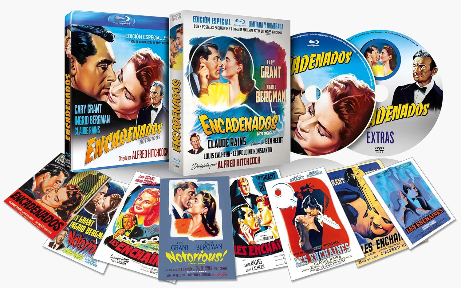 Notorious 1946 BluRay + Special Features DVD + 8 Postcards Limited