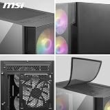 MSI MAG FORGE M100R Micro-ATX Mini-ITX Case Black ARGB Front 3x120mm view 6