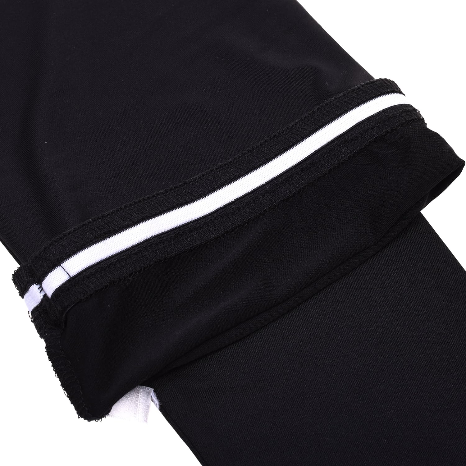 Cosmos 1 Pair Black Color Unisex Sun Protection Leg Sleeves for Bike Cycling Hiking Running (Large) : Clothing