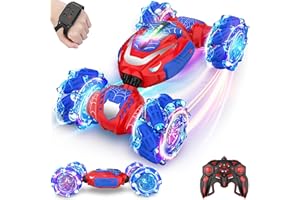 RCABCAR Remote Control Car, Gesture Sensing RC Stunt Car, 4 WD Transform Off Road for Rotating, 2.4Ghz Hand Controlled Remote Control Twister Cars, RC Cars for Kids Boys Girls Toy Gift Age 8 9 10 11 12 yr