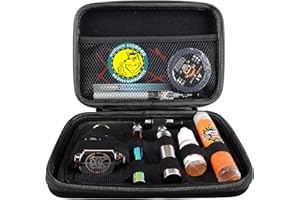 Wolfteeth 8 inch Case Black Hard Shell Pouches Supplies Organized Accessories Bag Fits Coils Christmas Valentines Day Gifts for Him Men (Empty Case Only) Black Zipper 122615