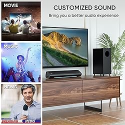 Saiyin Sound Bar for Smart TV with Subwoofer, 2.1