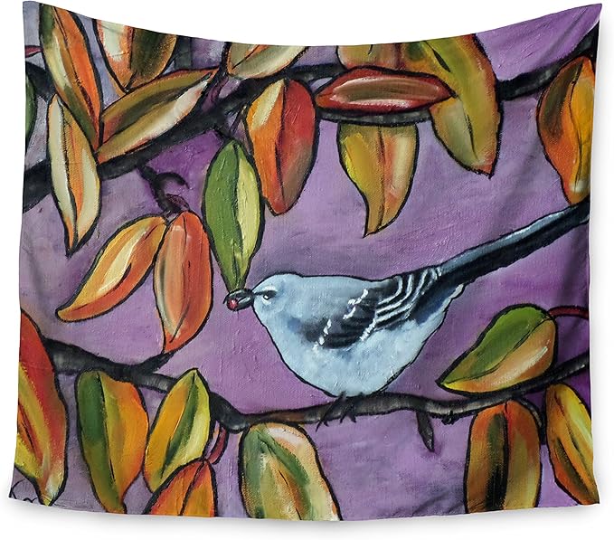Kess internos de 51 x 152,4 cm Cathy Rodgers"Mockingbird" morado
