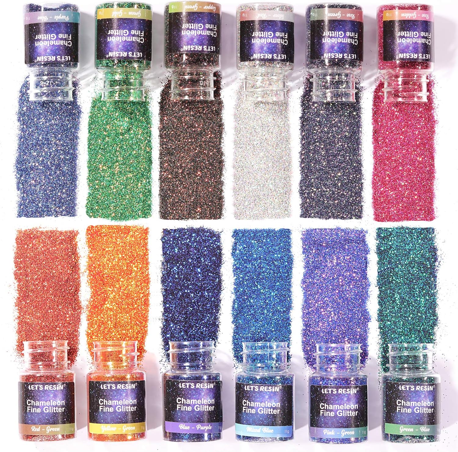 LET'S RESIN Chameleon Fine Glitter, Colorshift Extra Fine Glitter for