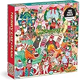Mudpuppy Merry Catmas! – 500 Piece Family Jigsaw Puzzle with Colorful and Fun Illustrations of Christmas Themed Cats for Children Ages 8 and Up