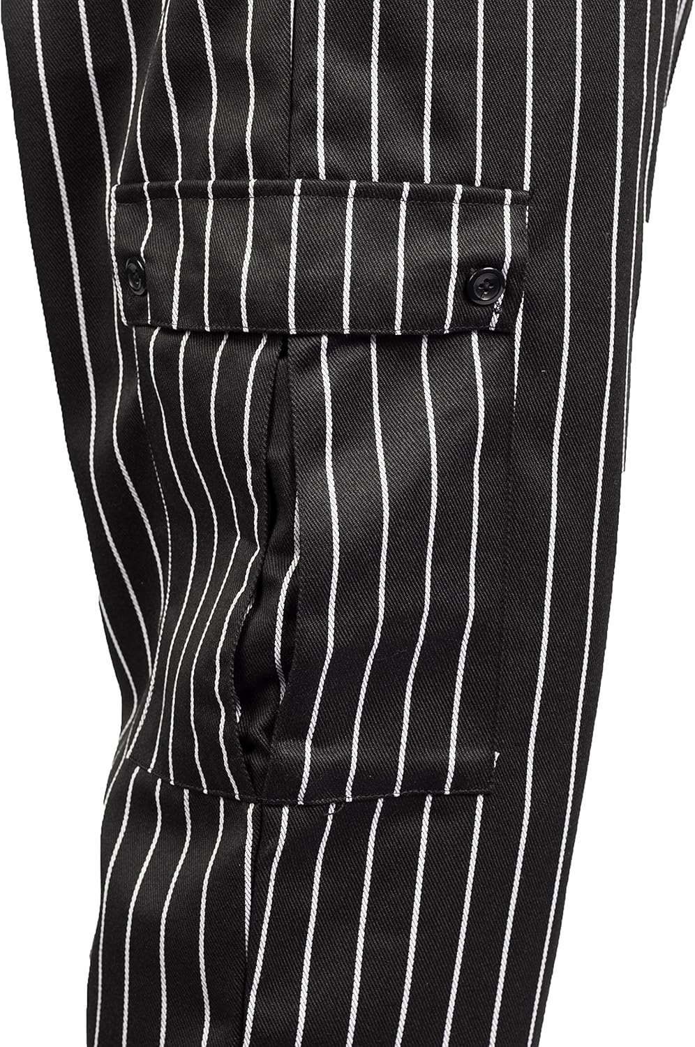 Chalk Stripe Cargo Style Chef Pant: Clothing