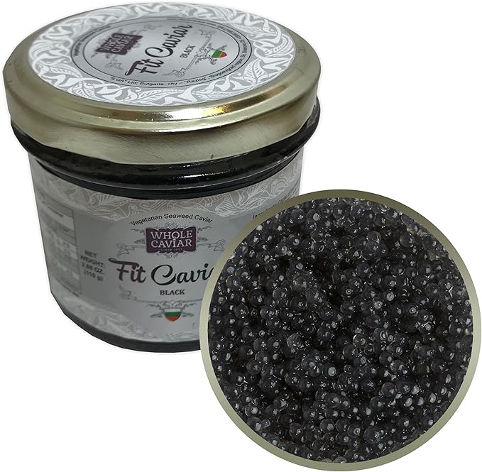 Black Caviar Vegetarian Seaweed Caviar from Salmon Roe Kelp