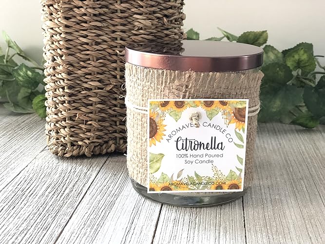 Amazon Com Citronella Soy Wax Candle Bugs Off Soy Candle Outdoor