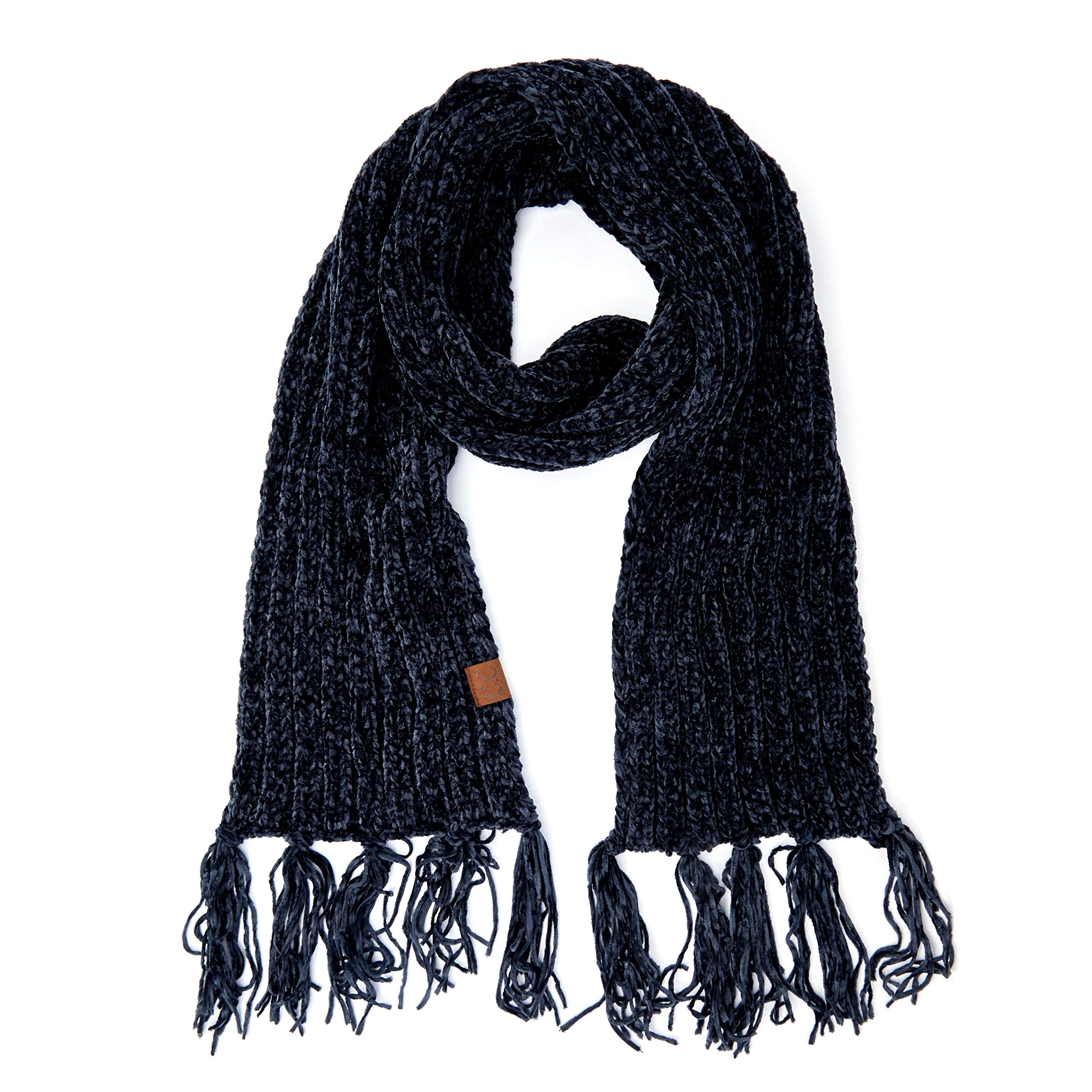 C.C Exclusives Chenille Soft Super Chunky Thick Long Big Large Cowl Fringe Scarf (SF-1815) C.C Exclusives Chenille Soft Super Chunky Thick Long Big Large Cowl Fringe Scarf (SF-1815)