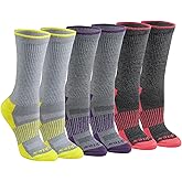 Dickies Women's Dri-Tech Essential Moisture Control Crew Socks, Available in S-XL (6, 12 Pairs)