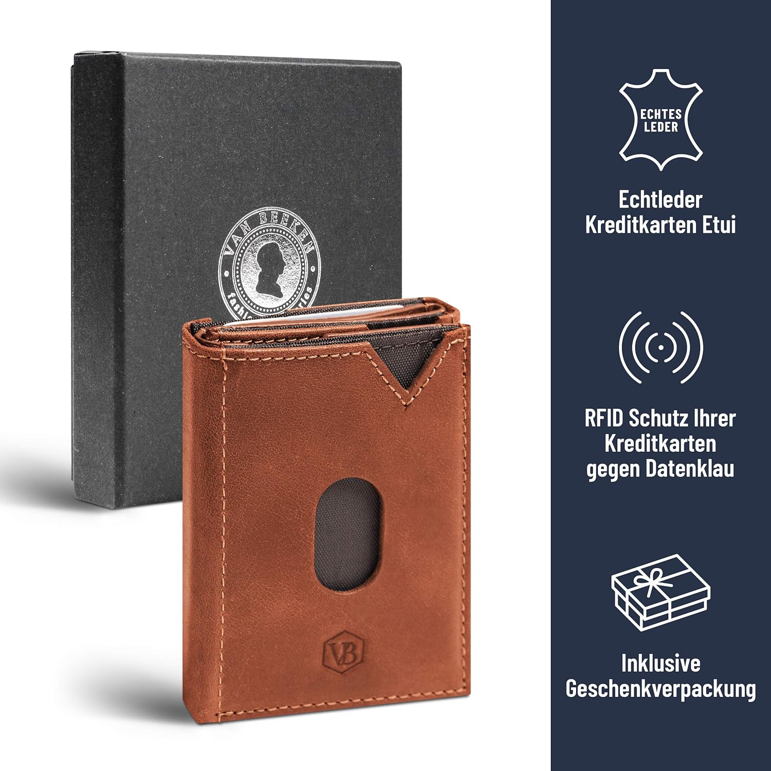 VAN BEEKEN Mini Kartenetui für 12-14 Karten