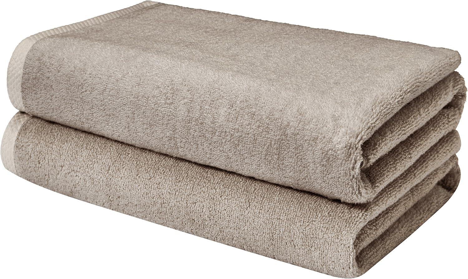 Basics Quick-Dry, Luxurious, Soft, 100% Cotton Towels, Platinum - Set of 2 Bath Sheets: Home & Kitchen