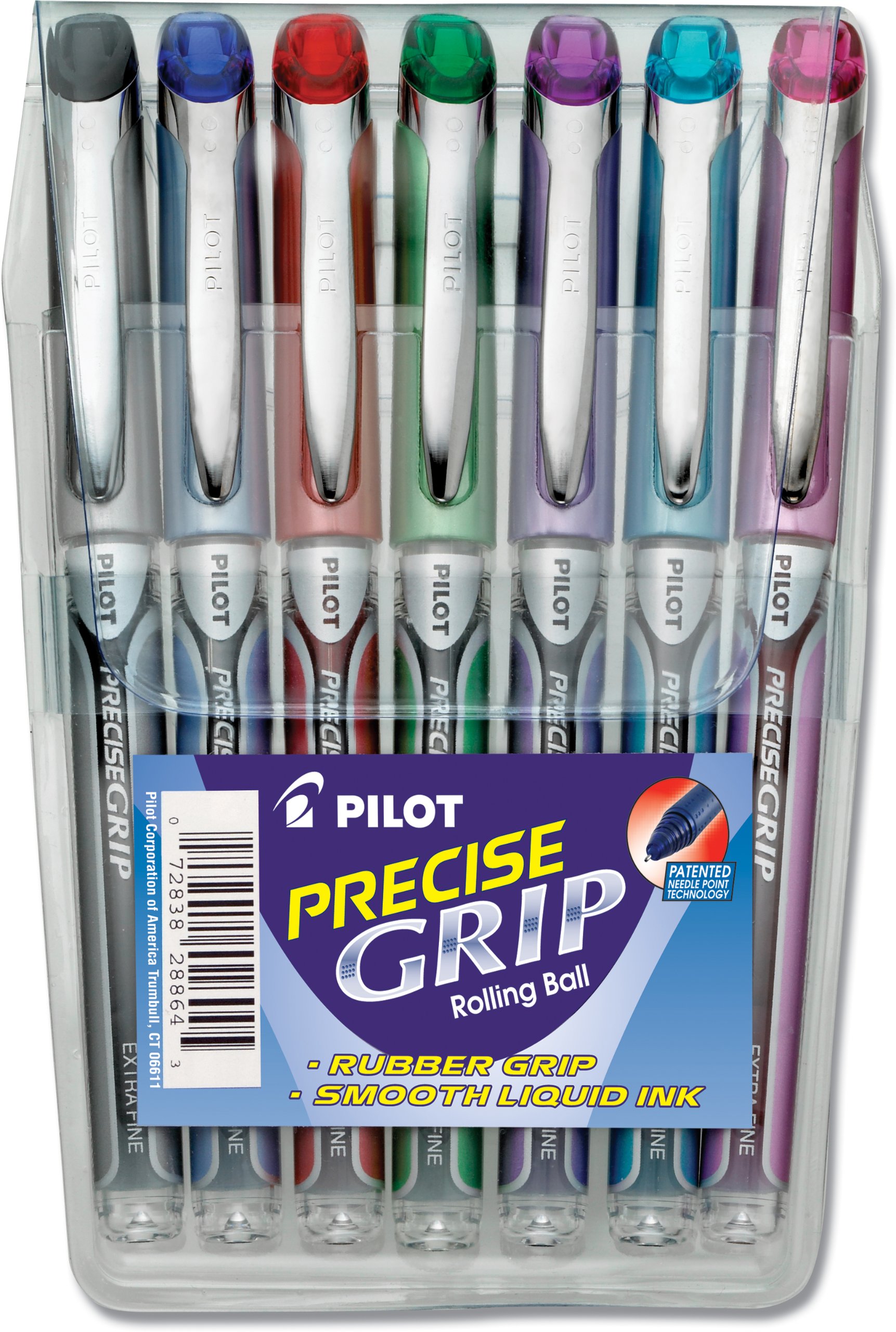 PILOT Precise Grip Liquid Ink Rolling Ball Stick Pens, Extra Fine Point
