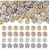 Pandahall 80Pcs Brass Rhinestone Beads 9mm Crystal Polymer Clay Disco Diamond Round Beads Bulk Loose Spacer Ball Bead for Pen Bracelet Earring Jewelry Making