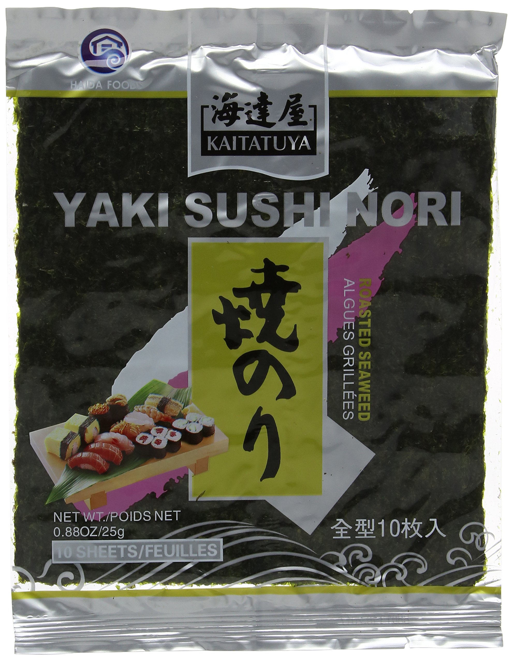 Kaitatuya Roasted Seaweed Silver 10 Full Sheets