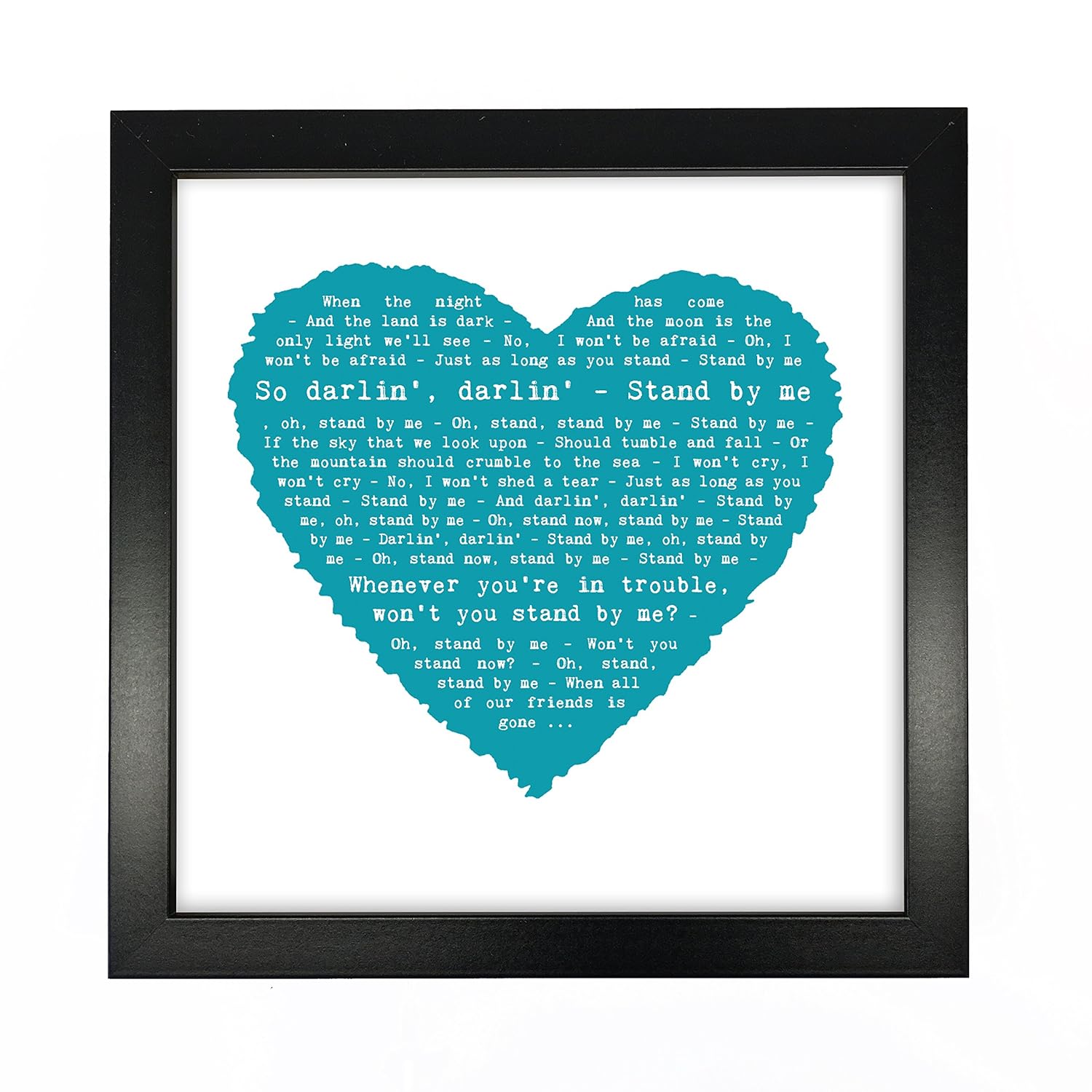 新発 ベンeキング Stand By Me Personalised Framed Print Heart 理想的な結婚記念personalizedロマンチックギフト B0776fkpzn 人気満点 Firstcity Edu My