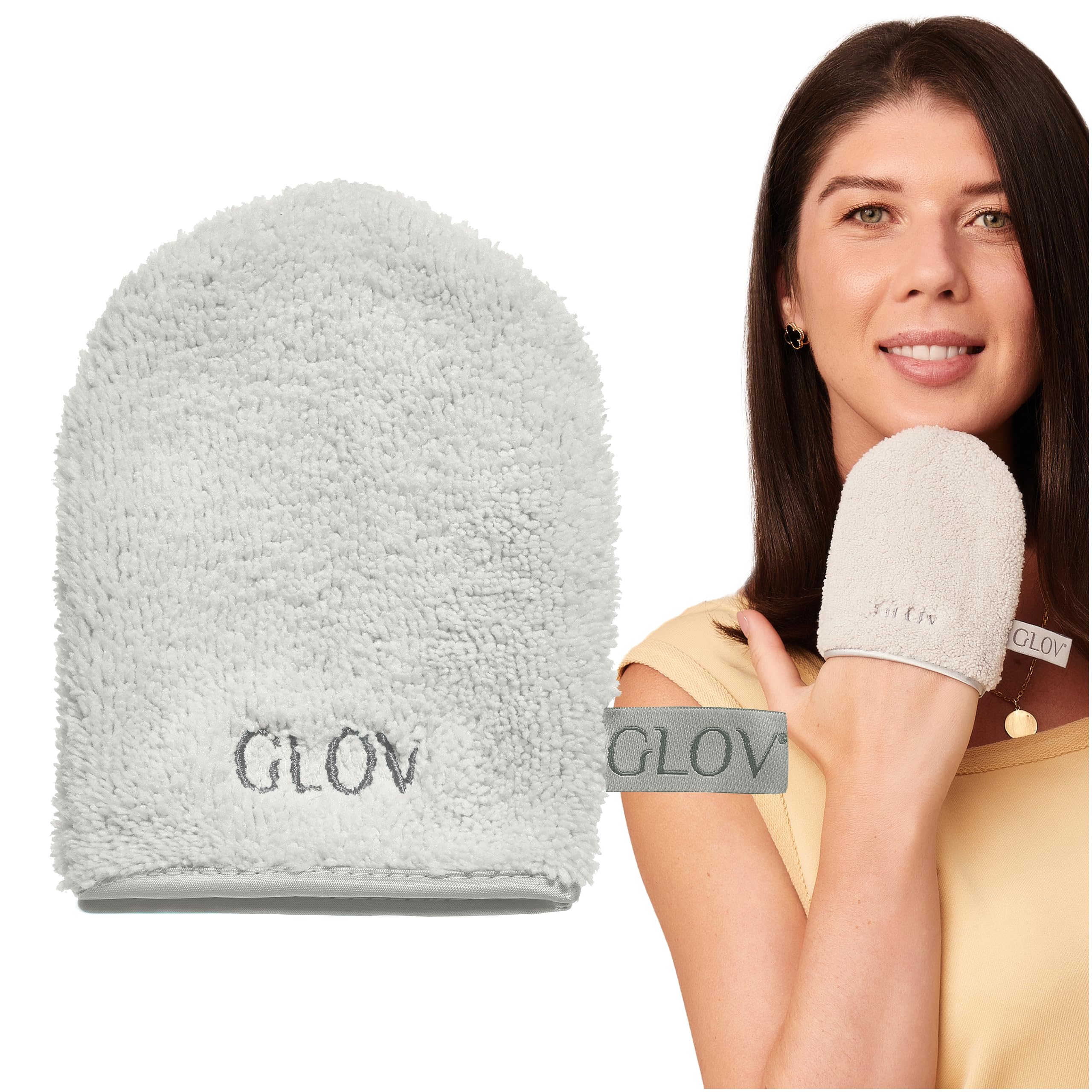Glov Reusable Makeup Remover Cloth Makeup Remover Mitt for All Skin Types Sustainable and Hypoallergenic Ideal for Travel Replaces Facial Wipes and Cleansers Quick Easy Use and Cleansers