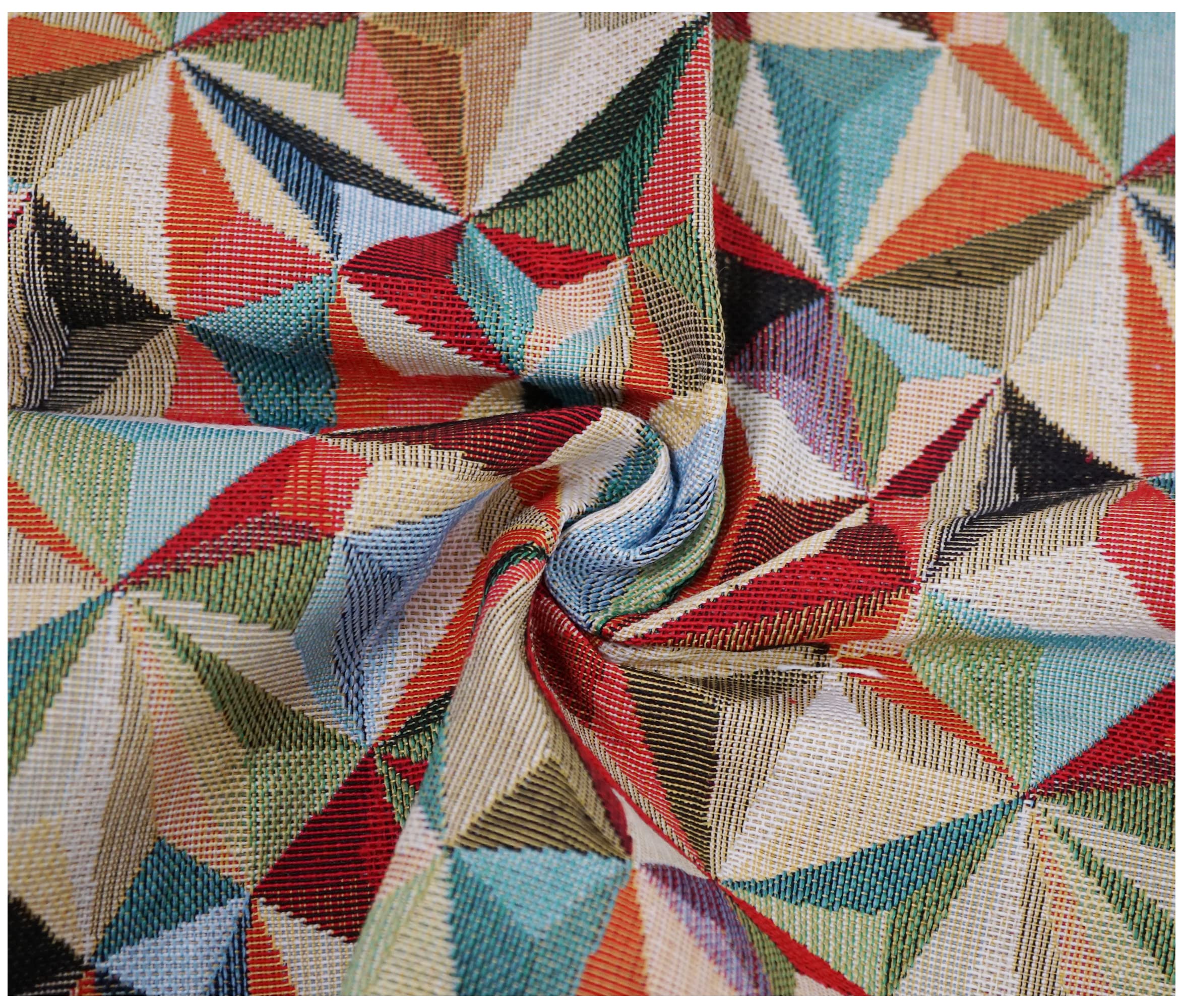 Luxury Tapestry Woven Curtain Upholstery Fabric Sofa Cushion Durable Material (100 x 140cm, Little Harlequin)