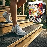 THUNDER GRIP Outdoor Stair Treads Non Slip 30" x 6" - 12-Pack Weather Resistant Exterior Grip Tape for Wooden Steps - Non Slip Stair Treads - Anti Skid Strips - Waterproof 80-Grit Adhesive Treads