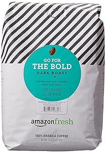 AmazonFresh Go For The Bold Ground Coffee, Dark Roast, 32 Ounce