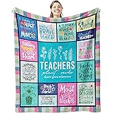 FTEFueie Teacher Appreciation Gifts for Women, Teacher Gifts Blanket Throw 50"x 60", Unique Birthday Back to School Thank You Gifts for Teachers from Student