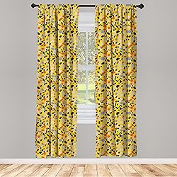 Lunarable Abstract Window Curtains, Terrazzo