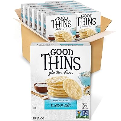 Good Thins Simply Salt Rice Snacks Gluten Free Crackers, 12 - 3.5 oz Boxes