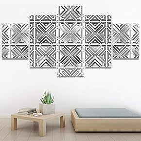 SIGNWIN 5 Panel Canvas Wall Art Modern Art...
