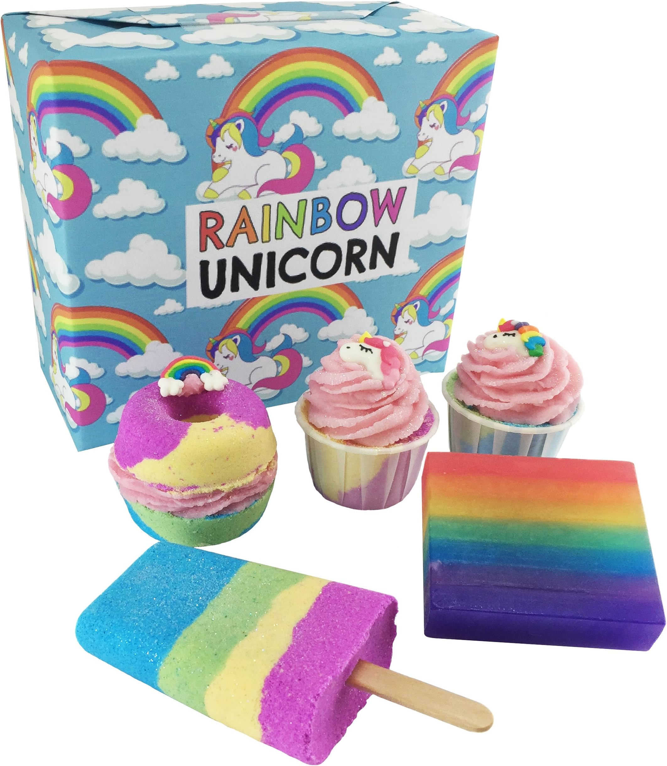 Rainbow Unicorn | Gift Set | Present | Handmade Gift | Bath Bombs | Bath Truffle | Bath Melt | Handmade Soap | Christmas Gift