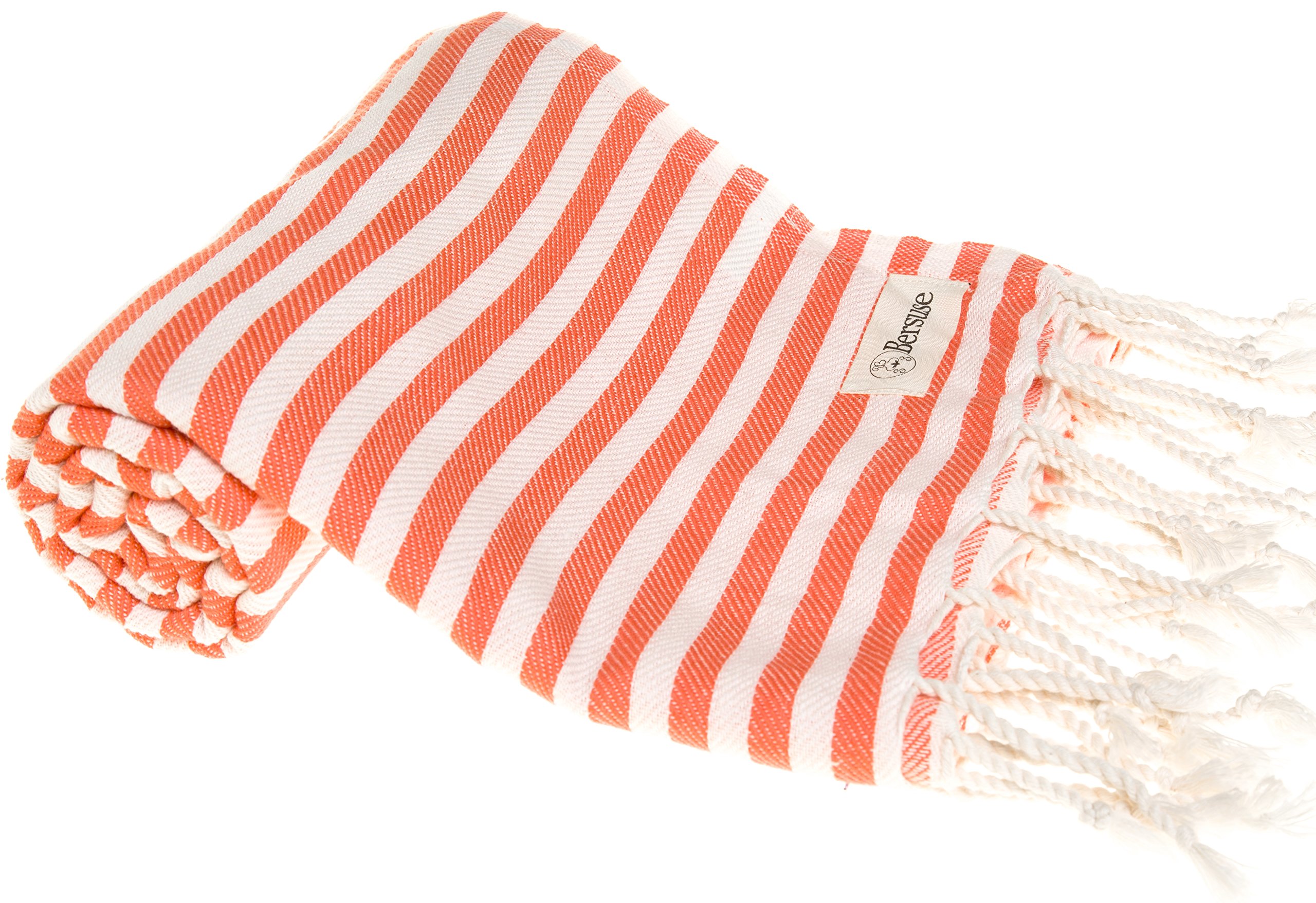Bersuse 100% Cotton - Malibu Turkish Towel - Orange
