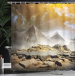 Ambesonne Egyptian Print Shower Curtain, Storm
