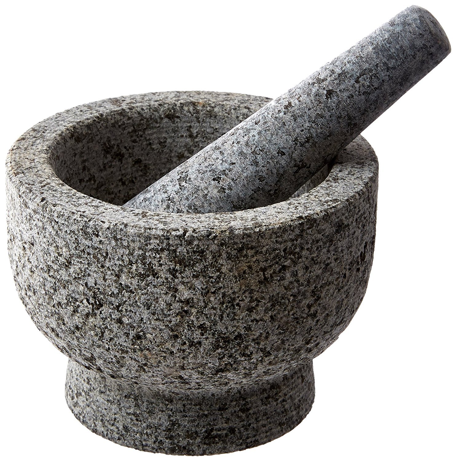 Kota Japan 6" Natural Granite Mortar & Pestle Stone Grinder for Spices, Seasonings, Pastes, Pestos and Guacamole | Attractive Gift | Stays Cool | Easy Clean up | Fully Guaranteed