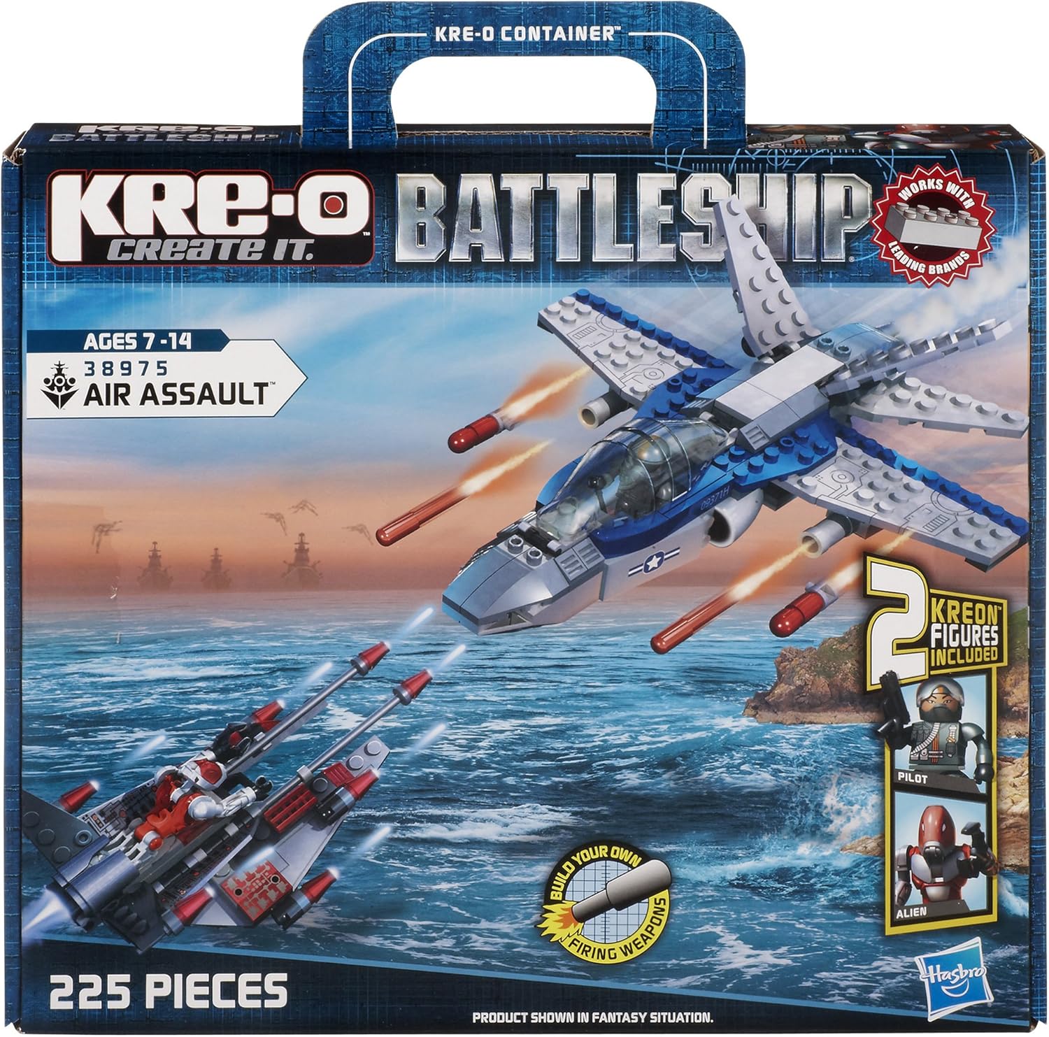 Neuf KRE-O CUIRASSÉ 38955 ALIEN STRIKE 277 PIÈCES HASBRO & 4 FIGURINES INCLUSES