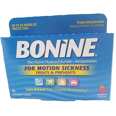 Bonine Motion Sickness Tablets, 16 tablets Boxe (Pack of 6)