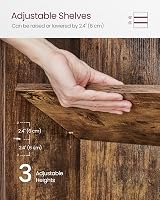 VASAGLE 6-Tier Bookcase 24x40x178.5 cm Rustic Brown LBC167K01 view 4