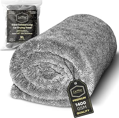 CarMax Premium Car Care Twisted Loop Drying Towel XL 60x40cm 1400gsm
