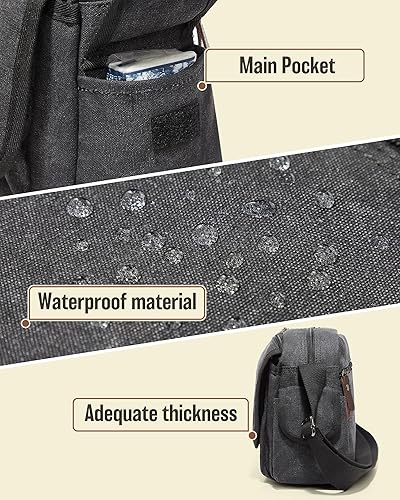 Canvas Satchel Bag men,Classic small Messenger Bag for Men