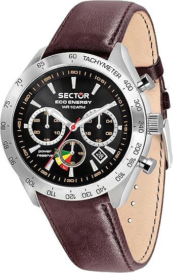 SECTOR NO LIMITS Reloj Cronógrafo para Hombre de Energía Solar con Correa en Cuero R3271613003