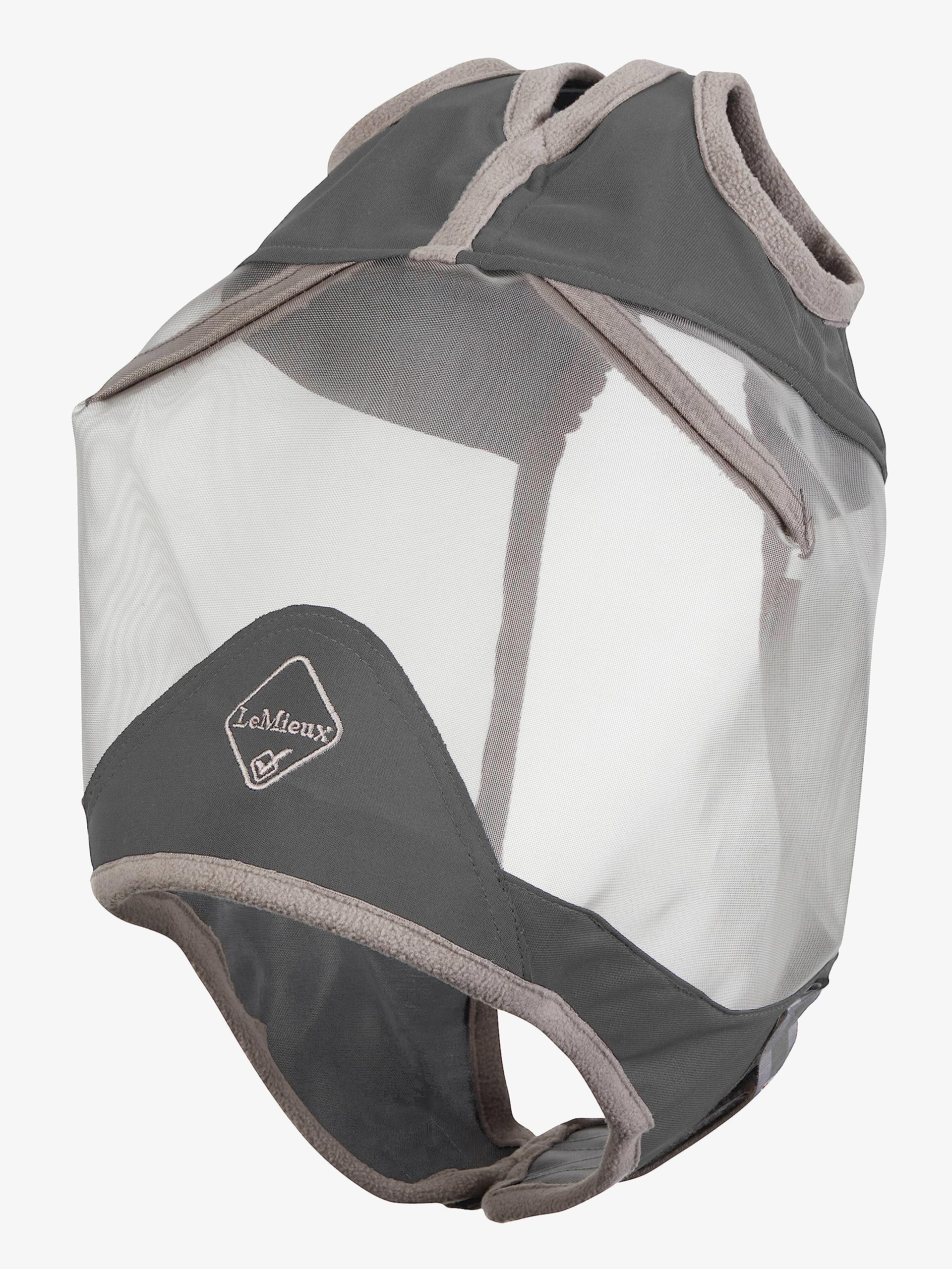 LeMieux Horse ArmourShield Pro Standard Fly Mask with Soft Bamboo Lining - UV Protective & Breathable Mesh - Grey - X-Small