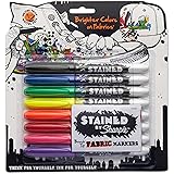 SHARPIE 1779005 Stained Fabric Markers, Brush Tip, Assorted Colors, 8-Count