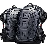 NoCry Professional Gel Knee Pads for Work with Soft Foam and Gel Cushion — Heavy Duty Cap, Reinforced Adjustable Straps, Military Grade Rivets and Built-in Hang Loops — Perfect for Construction