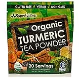 Opportuniteas Organic Turmeric Tea, Natural Joint Support and Inflammation Supplement with Matcha Green Tea Powder to Boost Your Next Drink, Smoothie, Juice, or Shake